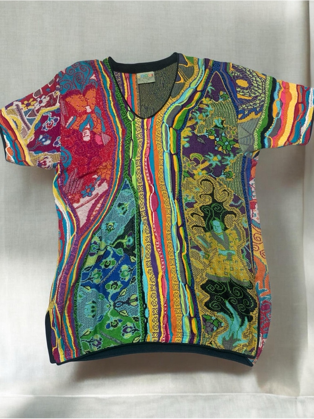 RARE COOGI Short Sleeve Multi-Color Knit Tee/dress